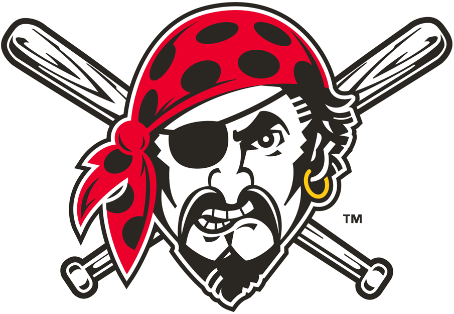 Pittsburgh Pirates - Pirate Logo Eephus V-Neck Adult Jersey T-Shirt